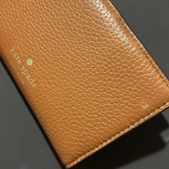 NWT Kate Spade Hayes Small Wallet in Warm Gingerbread brown leather Red - Picture 14 of 14